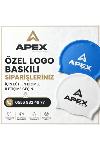 Logo Baskılı Premium Silikon Yüzücü Bonesi 70 Gram