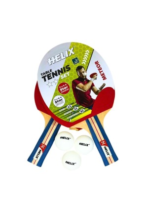 Helix Masa Tenisi Raket Seti Meteor 2 Yıldız ITTF Onaylı