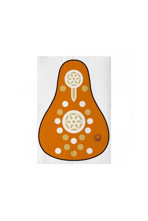 Ottoman Puta Branda Hedef Yüzü Vinyl Indoor Brown 110x77cm