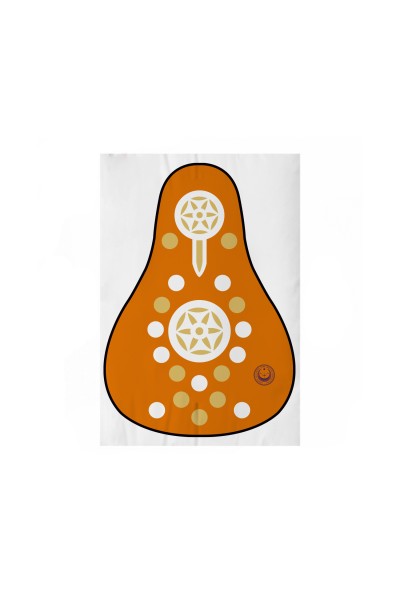 Ottoman Puta Branda Hedef Yüzü Vinyl Indoor Brown 110x77cm