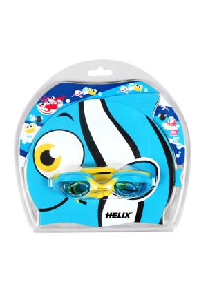 Helix KBS-400 Çocuk Yüzücü Gözlüğü ve Bone Seti Mavi Helix KBS-400 Çocuk Yüzücü Gözlüğü ve Bone Seti Mavi