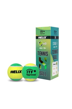 Helix Tenis Topu 9+ yaş 3'lü HT-100 Yeşil TTF&ITF Onaylı