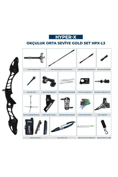 Navek Klasik Yay Orta Seviye Set Hyper-X Gold HPX-L3