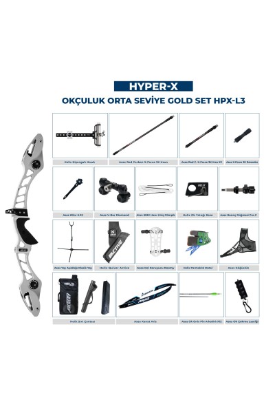 Navek Klasik Yay Orta Seviye Set Hyper-X Gold HPX-L3