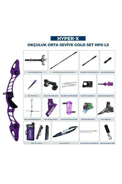 Navek Klasik Yay Orta Seviye Set Hyper-X Gold HPX-L3