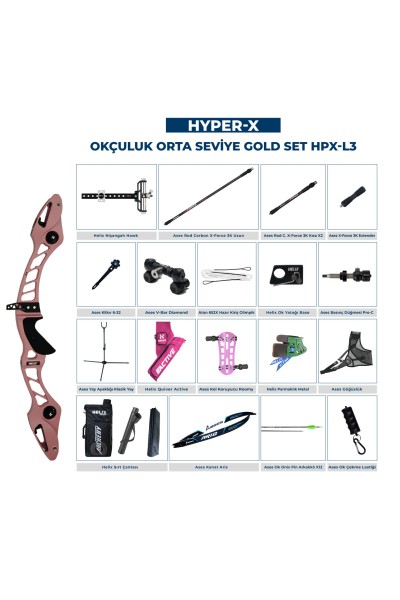 Navek Klasik Yay Orta Seviye Set Hyper-X Gold HPX-L3