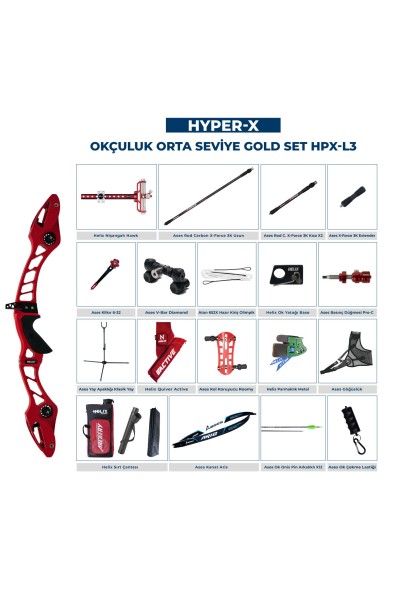 Navek Klasik Yay Orta Seviye Set Hyper-X Gold HPX-L3