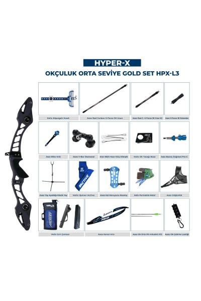 Navek Klasik Yay Orta Seviye Set Hyper-X Gold HPX-L3