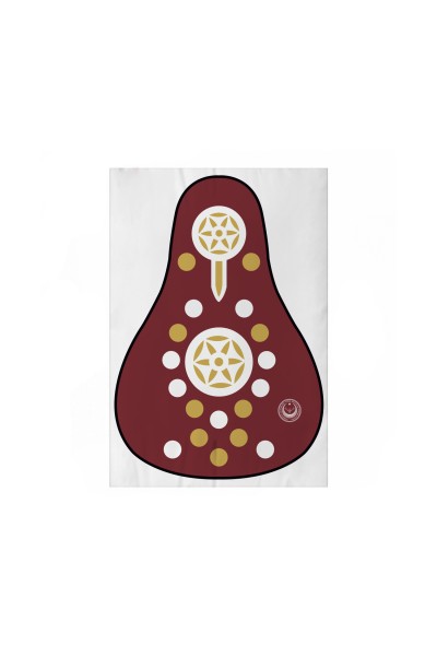 Ottoman Puta Branda Hedef Yüzü Vinyl Outdoor Burgundy 110x77cm