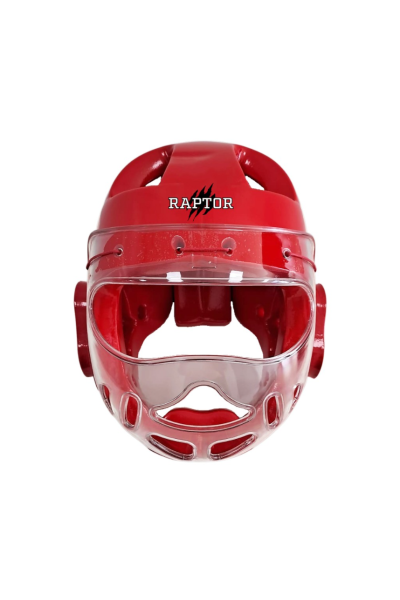 Raptor Camlı Kask TGH Kırmızı
